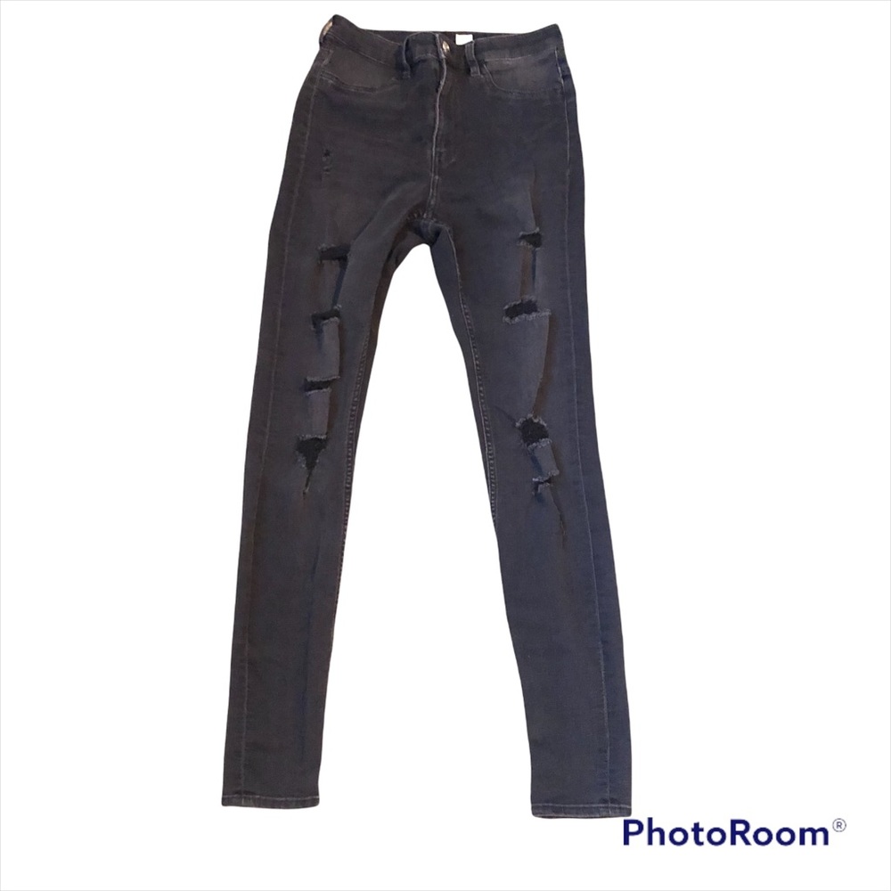 H&M Divided Skinny Stretch Distressed Jeans size 6